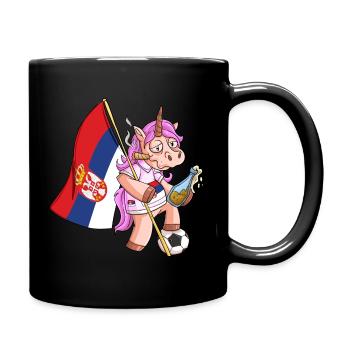 Licorne du Parti Serbie - Mug uni - noir - Droite