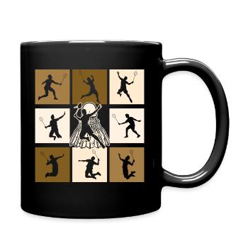 Badminton - Tasse einfarbig - Schwarz - Rechts
