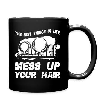 Les meilleures choses dans la vie Montagnes russes - Mug uni - noir - Droite