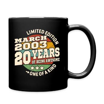Awesome since march 2003 - 20 years old - Full Colour Mug - black - Right