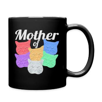 Katzenmutter - Mother of Cats - Full Colour Mug - black - Right