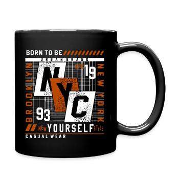 New York - Tasse einfarbig - Schwarz - Rechts
