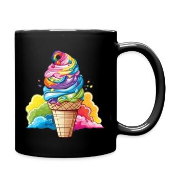 Regbue-Eis - Tasse einfarbig - Schwarz - Rechts