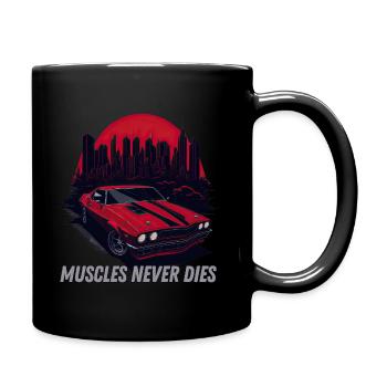 Muscle Car ne meurt jamais - Mug uni - noir - Droite