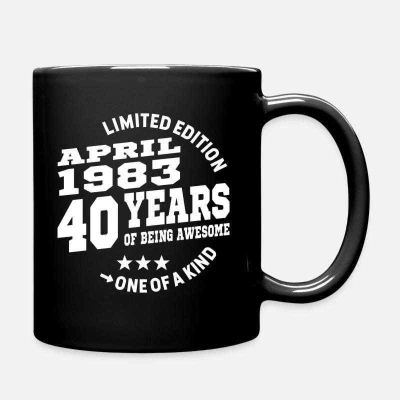 40 ans - Génial depuis avril 1983 - Mug uni - noir