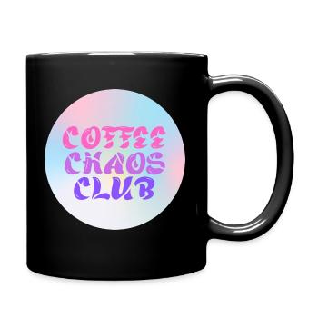 Coffee Chaos Club - Tasse einfarbig - Schwarz - Rechts