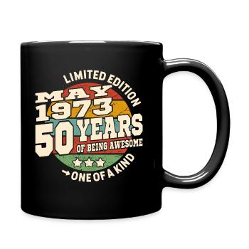 Genial seit Mai 1973 - 50 Jahre alt - Tasse einfarbig - Schwarz - Rechts