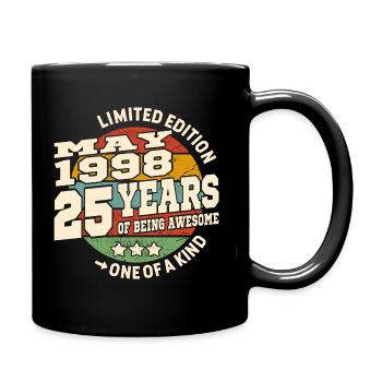 Awesome since may 1998 - 25 years old - Full Colour Mug - black - Right