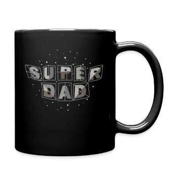 super dad dynamic-weiß-grau - Tasse einfarbig - Schwarz - Rechts