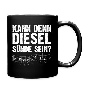 kann denn Diesel Sünde sein? - Tasse einfarbig - Schwarz - Rechts