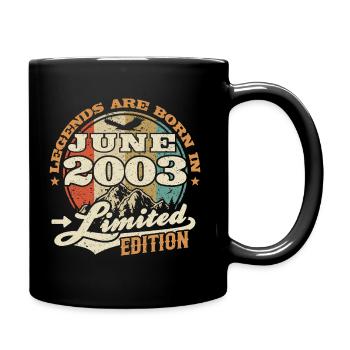 Born in Juni 2003 - 20 years old - Full Colour Mug - black - Right