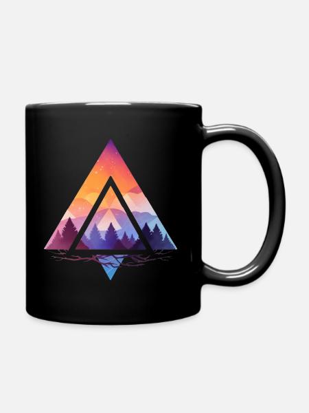 Die Kunst der Dreiecke - Tasse einfarbig - Schwarz