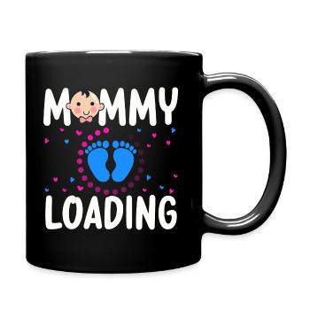 Werdende Mutter, Endlich werde ich ein Mama - Tasse einfarbig - Schwarz - Rechts