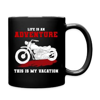 Voyage d’aventure à moto - Mug uni - noir - Droite
