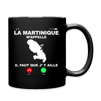 Martinique portable humour homme ou femme - Mug uni - noir - Droite