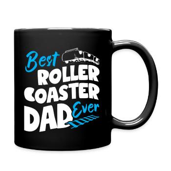 Best Roller Coaster Dad Ever - Tasse einfarbig - Schwarz - Rechts