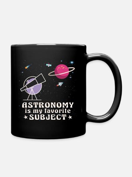 L’astronomie, mon sujet de prédilection, le télescope spatial - Mug uni - noir