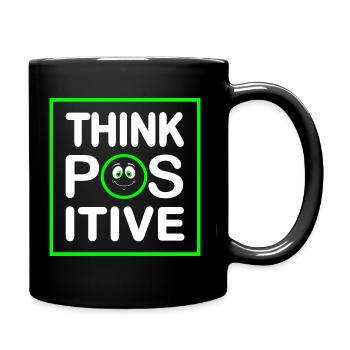 Think Positive - Tasse einfarbig - Schwarz - Rechts