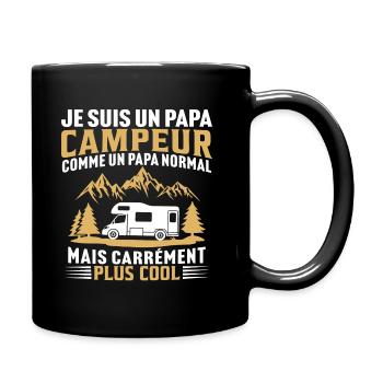 je suis un papa campeur t-shirt camping-car - Mug uni - noir - Droite