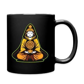 Bouddha en position de yoga - Mug uni - noir - Droite