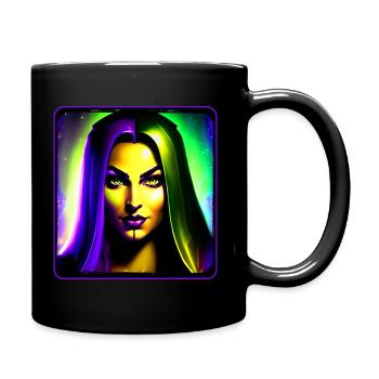 Wow Nachtelfe - Tasse einfarbig - Schwarz - Rechts