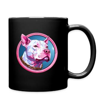 Pitbull Rose - Tasse einfarbig - Schwarz - Rechts