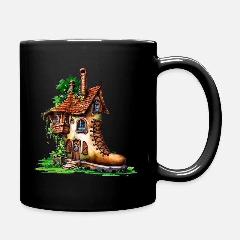 Altes Stiefelhaus - Tasse einfarbig - Schwarz