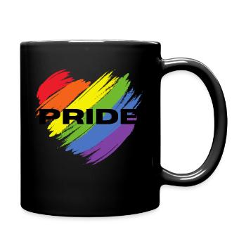 PrideHeart - Tasse einfarbig - Schwarz - Rechts