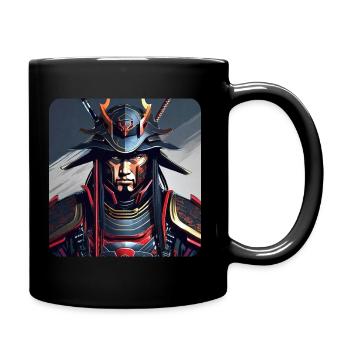 Stolzer Samurai Japan Asia Kendo Karate Ninja Judo - Tasse einfarbig - Schwarz - Rechts