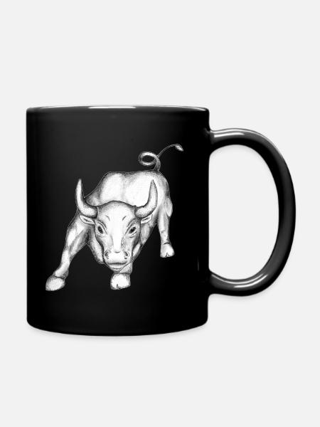 Wallstreet Bulle - Aktien - Börse - Finanzen - Tasse einfarbig - Schwarz