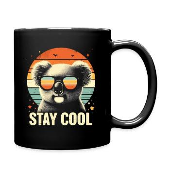 Koala Stay Cool2 - Full Colour Mug - black - Right