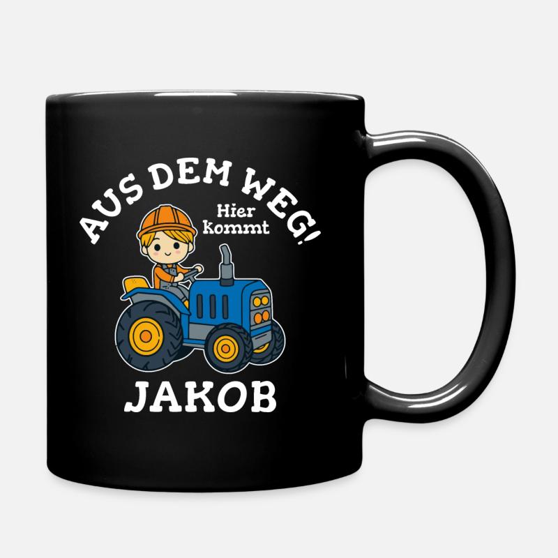 Jakob Vorname Traktor - Tasse einfarbig - Schwarz