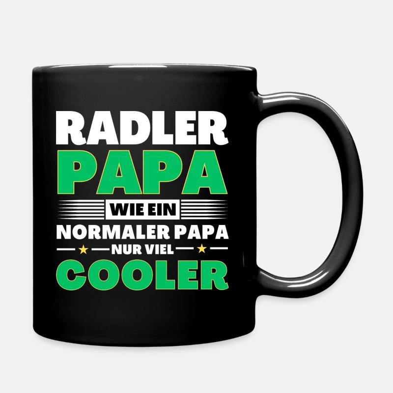 Radler Papa wie ein normaler nur viel cooler - Tasse einfarbig - Schwarz