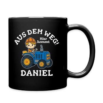 Daniel Vorname Traktor - Tasse einfarbig - Schwarz - Rechts