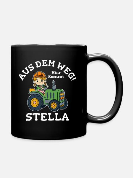 Stella Name Traktor - Tasse einfarbig - Schwarz