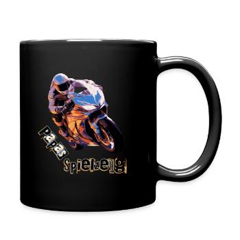 Papas Spielzeug, blau - Tasse einfarbig - Schwarz - Rechts