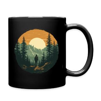 Forest Nature Trekking Adventure - Full Colour Mug - black - Right