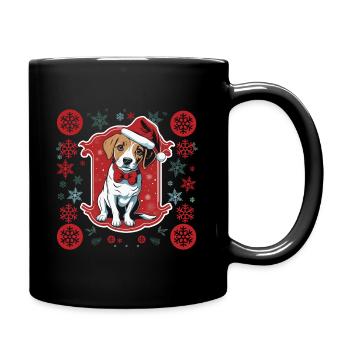 Weihnachten Beagle Art - Weihnachtsgeschenke - Tasse einfarbig - Schwarz - Rechts