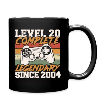 20. Geburtstag Level 20 Complete Jahrgang 2004 - Tasse einfarbig - Schwarz - Rechts