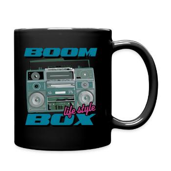 boom box - Tasse einfarbig - Schwarz - Rechts