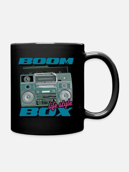 boom box - Tasse einfarbig - Schwarz