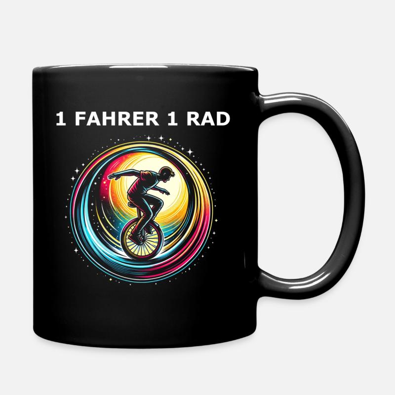 Einrad - Tasse einfarbig - Schwarz