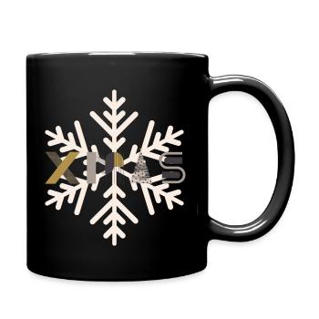 weihnachten x mass schnee - Tasse einfarbig - Schwarz - Rechts