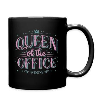 Büro Kollegin Geschenk - Tasse einfarbig - Schwarz - Rechts