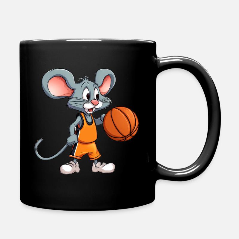 Souris de basket-ball - Mug uni - noir