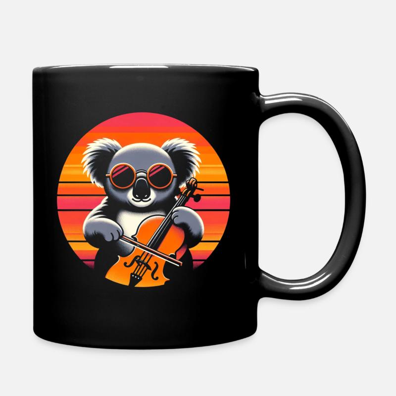 Cello Koala - Tasse einfarbig - Schwarz