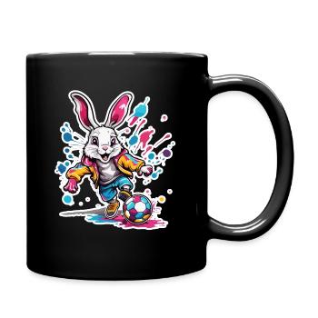 Lapin de football / Animal / Football / But / Sport - Mug uni - noir - Droite