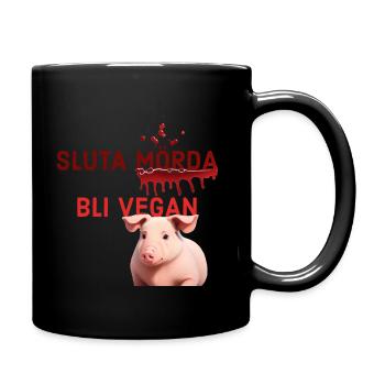 Végétalien - Mug uni - noir - Droite