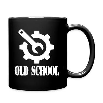 Alte Schule - Tasse einfarbig - Schwarz - Rechts