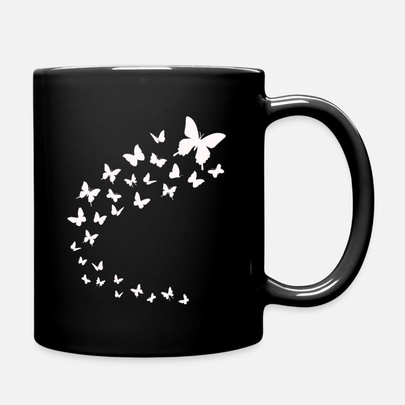 Flying butterflies - Full Colour Mug - black